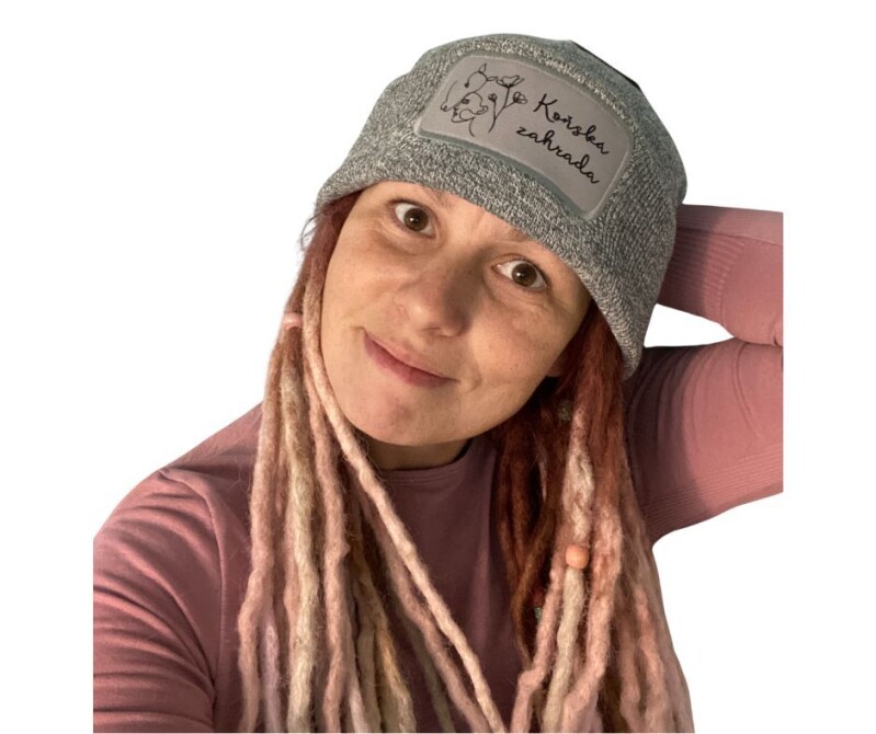 Zimní čepice - světle šedý  melír